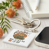 ukiyo-e Red Panda- Be CALM japanese Zen meditation Sleutelhanger (Voorkant Rechts)