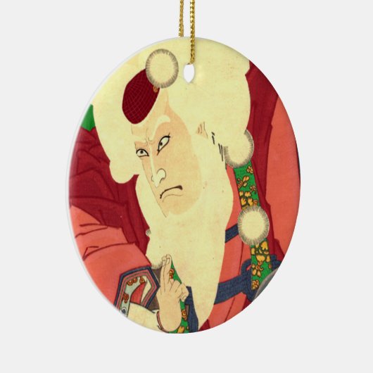 Ukiyo-e Santa Claus Keramisch Ornament (Rechts)