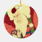 Ukiyo-e Santa Claus Keramisch Ornament (Achterkant)