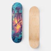 Ukiyo-E Skeleton Elektrische Graffiti Kunst | donk Persoonlijk Skateboard (Voorkant)