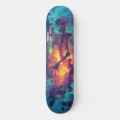 Ukiyo-E Skeleton Elektrische Graffiti Kunst | donk Persoonlijk Skateboard (Voorkant)