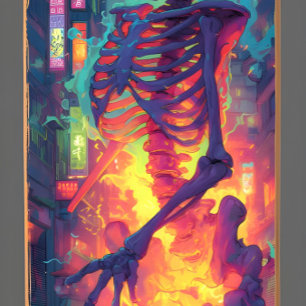 Ukiyo-E Skeleton Elektrische Graffiti Kunst donk Persoonlijk Skateboard