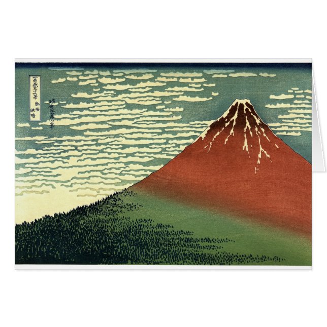 Ukiyo-e South Wind Clear Sky of Red Fuji (Voorkant Horizontaal)