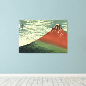 Ukiyo-e South Wind Clear Sky of Red Fuji Canvas Afdruk (Insitu (Houten vloer))