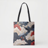 Ukiyo-e stijl golven tote bag (Voorkant)