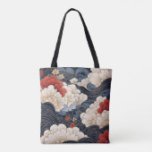 Ukiyo-e stijl golven tote bag (Achterkant)