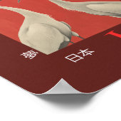 Ukiyo-e stijl: Serene witte kranen, papieren Poste Poster (Hoek)