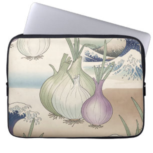 Ukiyo-e Uien Golfpatroon Laptop Sleeve