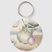 Ukiyo-e Uien Golfpatroon Sleutelhanger (Achterkant)