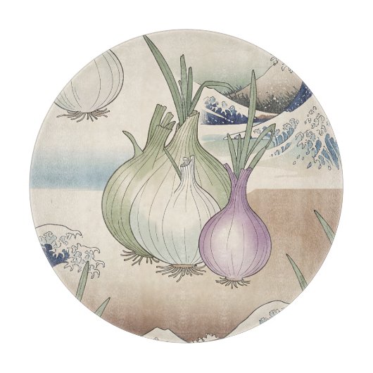 Ukiyo-e Uien Golfpatroon Snijplank (Voorkant)