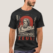 Ukiyo-e Zeus Thunder | Griekse mythologie kunst T-shirt (Voorkant)