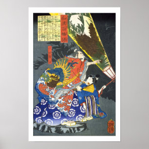 ukiyoe 和 物 nr. 09 - 小 語 田 - 漢 - 百 - poster