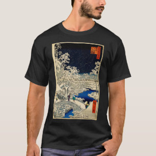 Ukiyoe Ando Hiroshige Yuhi Hill en de trommelbridg T-shirt