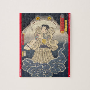 ukiyoe - Gantetsu hōin - Japanse goochelaar - Legpuzzel