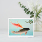 Ukiyoe - Gemeenschappelijke en Gouden Karper Briefkaart (Staand voorkant)