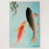 Ukiyoe - Gemeenschappelijke en Gouden Karper Legpuzzel (Verticaal)