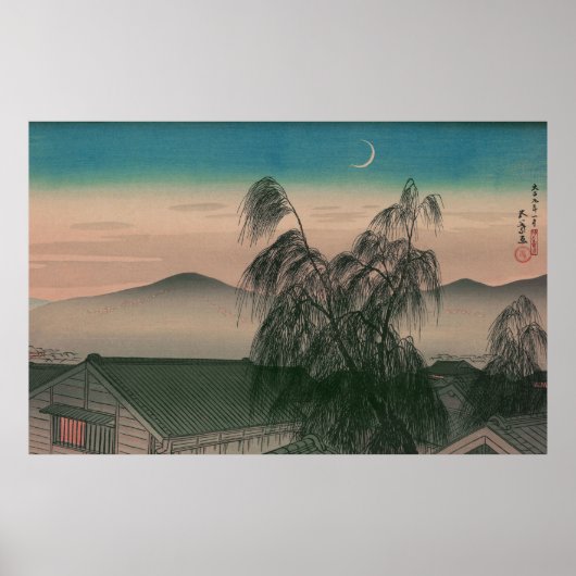 Ukiyoe [Goyo] Avond maan (XL) Poster (Voorkant)
