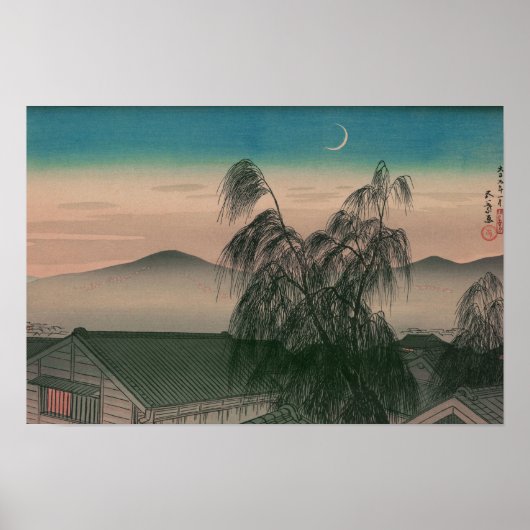 Ukiyoe [Goyo] Avondmaan (XL) Poster (Voorkant)