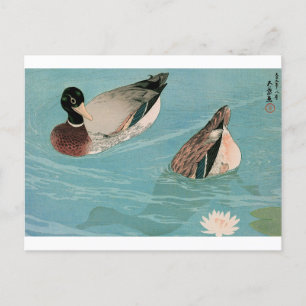 Ukiyoe [Goyo] Ducks Briefkaart