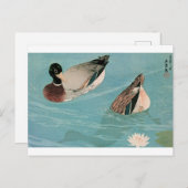 Ukiyoe [Goyo] Ducks Briefkaart (Voorkant / Achterkant)