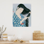 Ukiyoe [Goyo] Haar kammen (XL) Poster (Keuken)