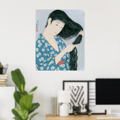 Ukiyoe [Goyo] Haar kammen (XL) Poster (Thuiskantoor)