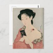 Ukiyoe (Goyo) Vrouw in make-up Briefkaart (Voorkant / Achterkant)