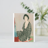 Ukiyoe (Goyo) Vrouw in zomerkleding Briefkaart (Staand voorkant)