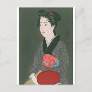 Ukiyoe (Goyo) Vrouw met lade Briefkaart