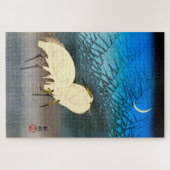 Ukiyoe - Groeten en riet bij maanlicht Legpuzzel (Horizontaal)