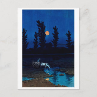 ukiyoe [hasui] A26 Avondmaan bij Nakajima, Sap.. Briefkaart