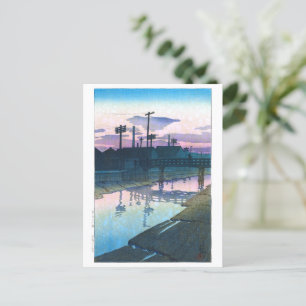 ukiyoe - hasui - C02 - Kiba te Dusk - Briefkaart