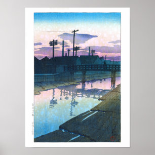 ukiyoe - hasui - C02 - Kiba te Dusk - Poster