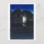 ukiyoe - hasui - C04 - Shinkawa Rive at Night - Briefkaart (Voorkant)