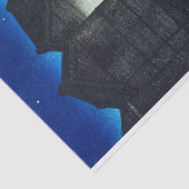 ukiyoe - hasui - C04 - Shinkawa Rive at Night - Tissuepapier (Detail)