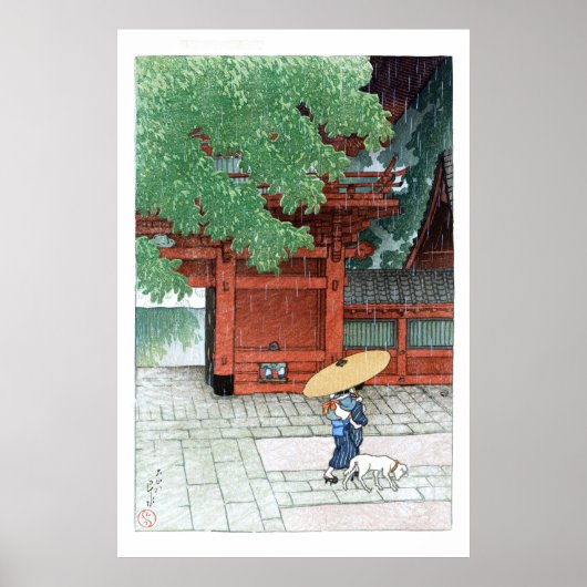 ukiyoe - hasui - C06 - Sanno Shrine in Early Sum . Poster (Voorkant)