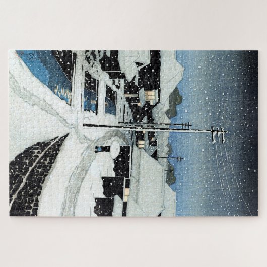 ukiyoe - hasui - C07 - Het dorp Terashima ... Legpuzzel (Horizontaal)