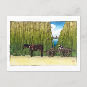 ukiyoe - hasui - C08 - door de Sumida rivier de Ar Briefkaart