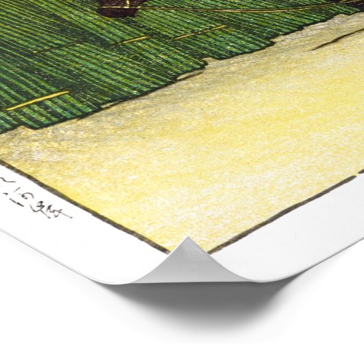 ukiyoe - hasui - C08 - door de Sumida rivier de Ar Poster (Hoek)