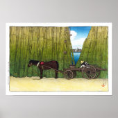 ukiyoe - hasui - C08 - door de Sumida rivier de Ar Poster (Voorkant)