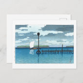 ukiyoe - hasui - C09 - Off Shinagawa - Briefkaart (Voorkant / Achterkant)