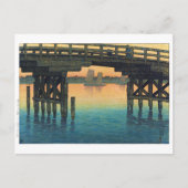 ukiyoe - hasui - C10 - Kaminohashi Bridge ... Briefkaart (Voorkant)