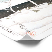 ukiyoe - hasui - C11 - Shirahige in de sneeuw - Poster (Hoek)
