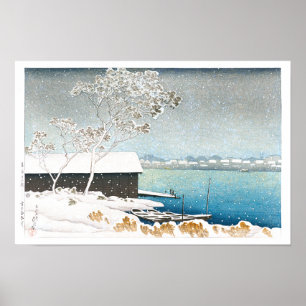 ukiyoe - hasui - C11 - Shirahige in de sneeuw - Poster