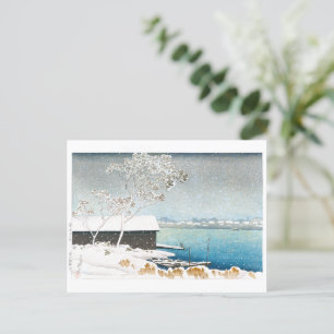 ukiyoe - hasui - C11 - Shirahige in sneeuw - Briefkaart