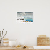 ukiyoe - hasui - C11 - Shirahige in sneeuw - Poster (Keuken)