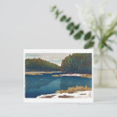 ukiyoe - hasui - C12 - Lingering sneeuw in Inoka.. Briefkaart (Staand voorkant)