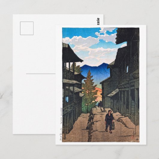 ukiyoe [hasui] C13 Herfst in de Arayu Spa Briefkaart (Voorkant / Achterkant)