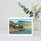 ukiyoe [hasui] C15 Lake Kugushi, Wakasa Briefkaart (Staand voorkant)