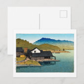 ukiyoe [hasui] C15 Lake Kugushi, Wakasa Briefkaart (Voorkant / Achterkant)